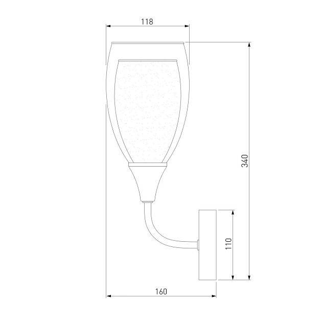 Настенный светильник Eurosvet Cosmic 50285/1 черный жемчуг Фото № 2