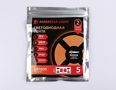Светодиодная лента Ambrella Light 4,8W/m 60LED/m 2835SMD теплый белый 5M GS1001 3