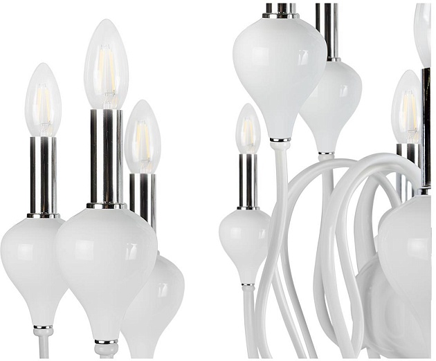 Подвесная люстра iLamp Lady 88003-10+5 WH Фото № 2