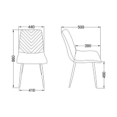 Кухонный стул AksHome Violin бежевый, велюр 79719 1