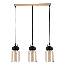 Подвесной светильник ЭкономСвет 30111/3GD AMB+BK