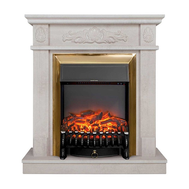 Электрокамин Realflame Adelaida WT с очагом Fobos Lux Brass 303001 изображение Электрокамин Realflame Adelaida WT с очагом Fobos Lux Brass 303001 Фото №