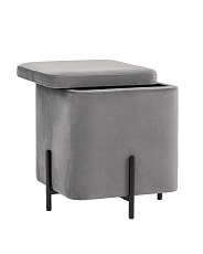 Пуф Stool Group Грейс велюр квадрат серый vd-grays-kv-b27 2
