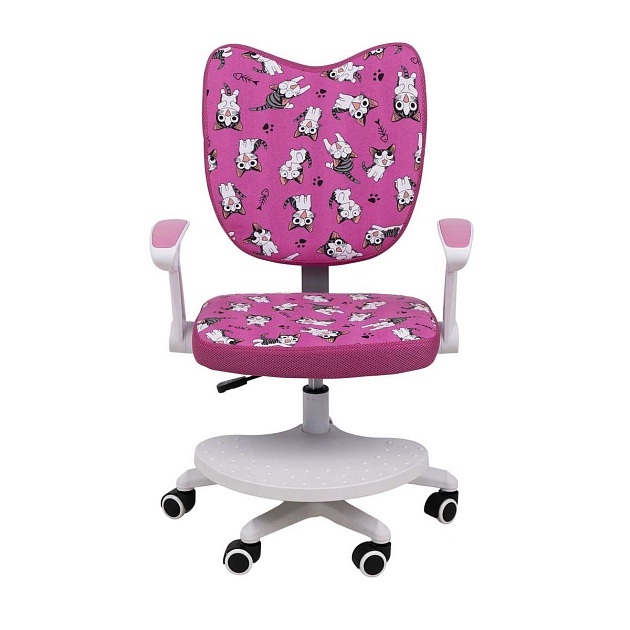 Детское кресло AksHome Catty фуксия с котятами, ткань 84764 Фото № 13