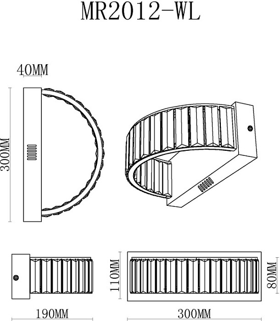 Настенный светодиодный светильник MyFar Irina MR2012-WL изображение 2 Настенный светодиодный светильник MyFar Irina MR2012-WL Фото № 2