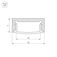 Профиль Arlight SL-SLIM-H7-2000 ANOD 023716 3