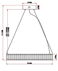 Подвесной светодионый светильник Moderli Asti V10730-PL 1