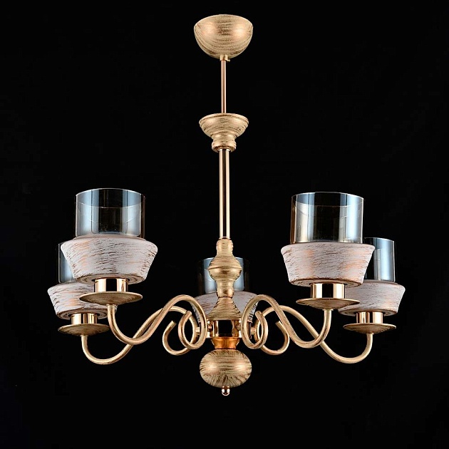 Подвесная люстра ЭкономСвет 13139/5WG+FGD BR+WG изображение Подвесная люстра ЭкономСвет 13139/5WG+FGD BR+WG Фото №