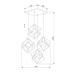 Подвесная люстра TK Lighting 2778 Alambre 2