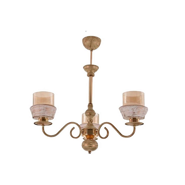 Подвесная люстра ЭкономСвет 13139/3WG+FGD BR+WG изображение Подвесная люстра ЭкономСвет 13139/3WG+FGD BR+WG Фото №