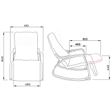 Кресло-качалка AksHome Smart бежевый ткань (лен) 80979 1
