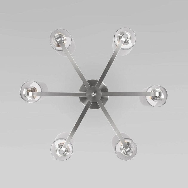 Потолочная люстра Eurosvet Defi 60138/6 сатин-никель изображение 4 Потолочная люстра Eurosvet Defi 60138/6 сатин-никель Фото № 4