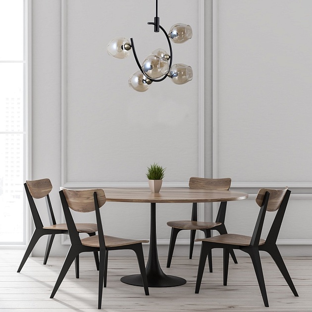 Подвесная люстра Gerhort G71163/6BK+AB AMB Фото № 3