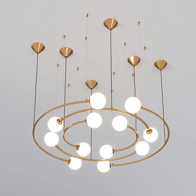 Подвесная люстра Bogates Brook 359/12 латунь Фото № 