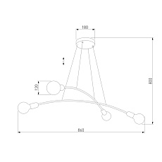Подвесная люстра TK Lighting 2727 Helix Gold 1