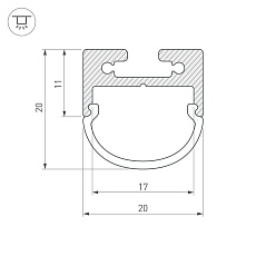 Рассеиватель Arlight SL-Line-2011-2000 Round Opal 019259 2