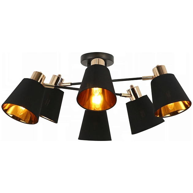 Потолочная люстра Illumico IL6116-6COU-79 BK GD Фото № 