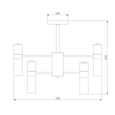 Подвесная люстра Eurosvet Tesoro 70125/8 черный 1