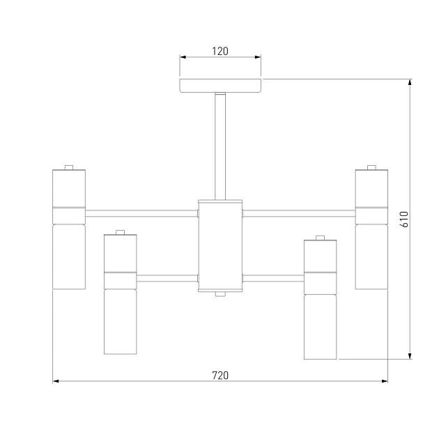 Подвесная люстра Eurosvet Tesoro 70125/8 черный Фото № 2