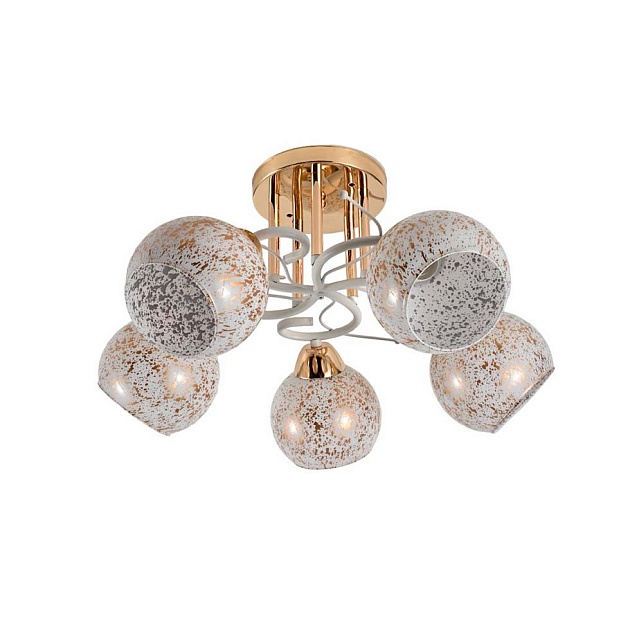 Потолочная люстра ЭкономСвет 12266/5FGD+WT WT+GD изображение Потолочная люстра ЭкономСвет 12266/5FGD+WT WT+GD Фото №