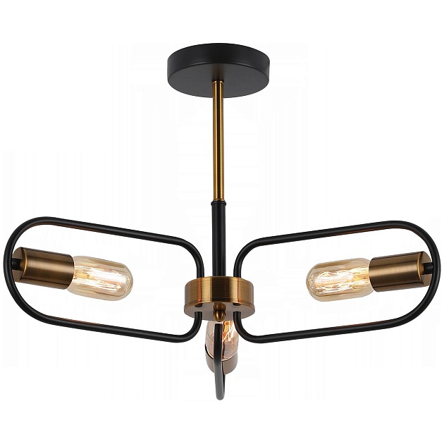 Потолочная люстра Illumico IL8253-3COU-79 BK GD изображение Потолочная люстра Illumico IL8253-3COU-79 BK GD Фото №