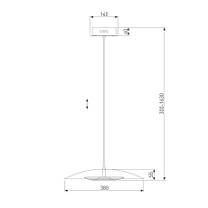Подвесной светодиодный светильник Eurosvet Kontur 90328/1 черный 1