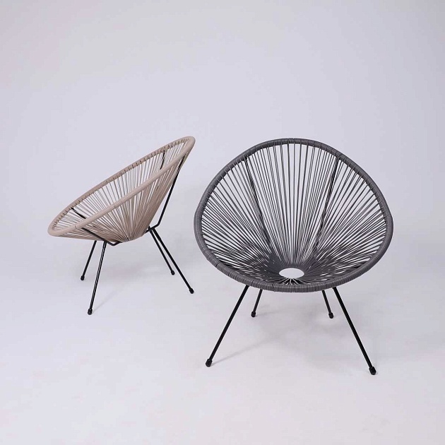 Садовое кресло AksHome Rimini иск. ротанг, серый 95475 Фото № 3