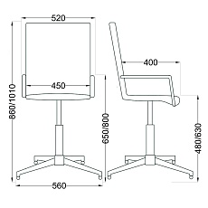 Поворотное кресло AksHome Rosio розовый, экокожа 58826 1