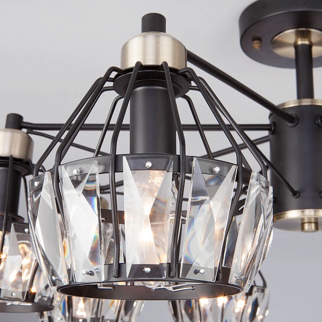 Потолочная люстра Eurosvet 70075/8 черный Фото № 3