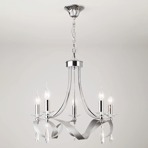 Подвесная люстра Eurosvet 60064/5 хром изображение Подвесная люстра Eurosvet 60064/5 хром Фото №