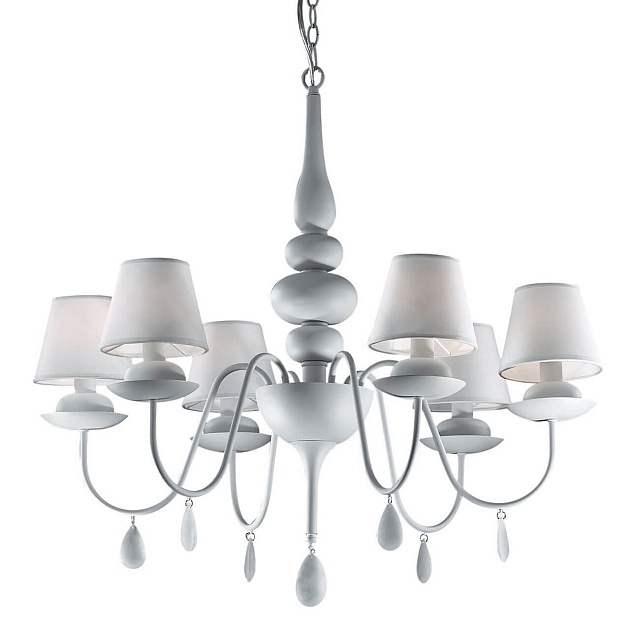 Подвесная люстра Ideal Lux Blanche SP6 Bianco 035581 Фото № 