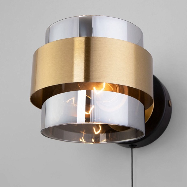 Бра Eurosvet Arcada 70127/1 черный/ дымчатый Фото № 4