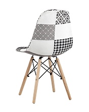 Кухонный стул Stool Group DSW черно-белый пэчворк УТ000002351 3