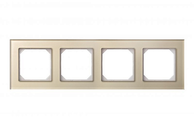 Рамка 4-постовая Liregus Epsilon шампань 28-264 Фото № 2