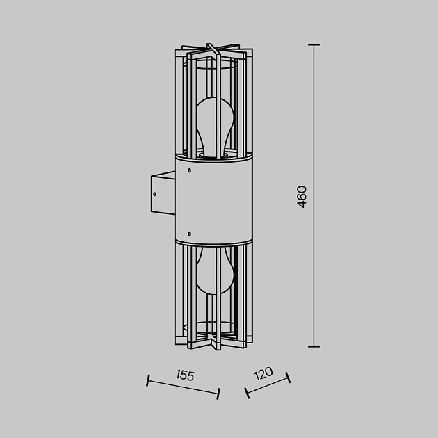 Уличный настенный светильник Maytoni Barrel O453WL-02GF Фото № 2