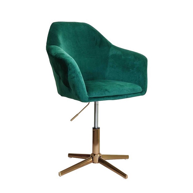 Поворотное кресло AksHome Dubai зеленый, велюр 62677 Фото № 