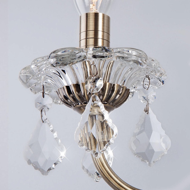 Бра Eurosvet 3281/2 античная бронза/прозрачный хрусталь Strotskis Фото № 3