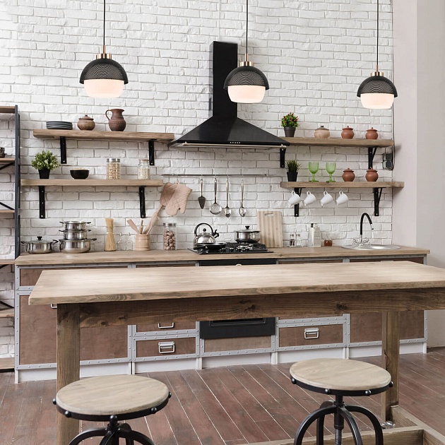 Подвесной светильник Eurosvet 50106/1 античная бронза/черный Фото № 5