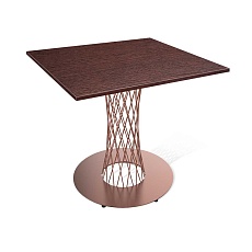 Кухонный стол Sheffilton SHT-TU3-1/80/80 ЛДСП венге медный металлик/венге 9820654102