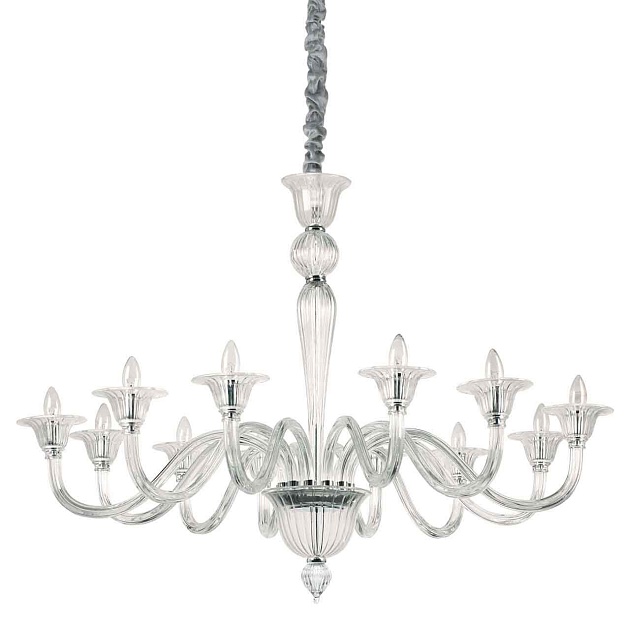 Подвесная люстра Ideal Lux Brigitta SP12 Trasparente 199375 изображение Подвесная люстра Ideal Lux Brigitta SP12 Trasparente 199375 Фото №