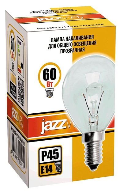 Лампа накаливания Jazzway E14 60W 2700K прозрачная 3320270 Фото № 2