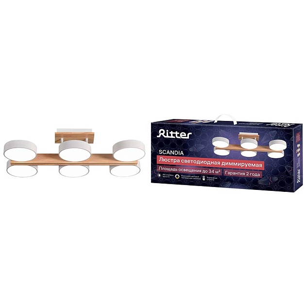 Потолочная люстра Ritter SCANDIA 51627 3 изображение Потолочная люстра Ritter SCANDIA 51627 3 Фото №