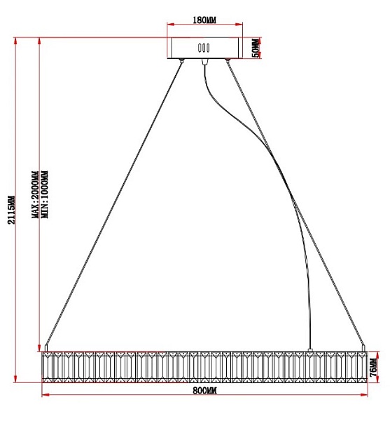 Подвесной светодионый светильник Moderli Asti V10734-PL изображение 2 Подвесной светодионый светильник Moderli Asti V10734-PL Фото № 2