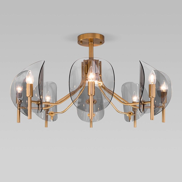 Потолочная люстра Eurosvet Rocco 60135/8 латунь изображение 5 Потолочная люстра Eurosvet Rocco 60135/8 латунь Фото № 5
