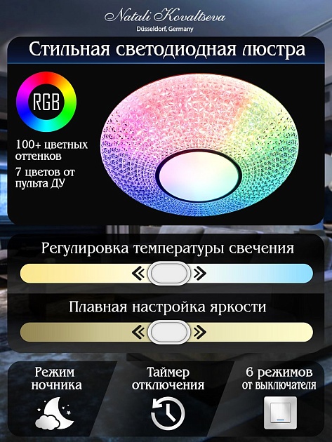 Потолочный светодиодный светильник Natali Kovaltseva Led Lamps 81236 изображение 3 Потолочный светодиодный светильник Natali Kovaltseva Led Lamps 81236 Фото № 3