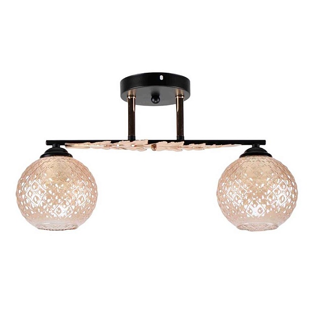 Потолочный светильник ЭкономСвет 12144/2BK+FGD AMB Фото № 