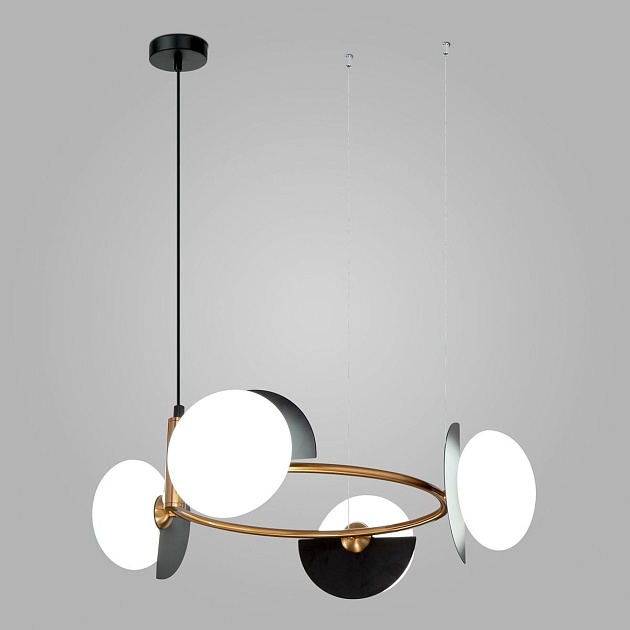 Подвесная люстра Eurosvet Moity 70150/4 черный/латунь Фото № 