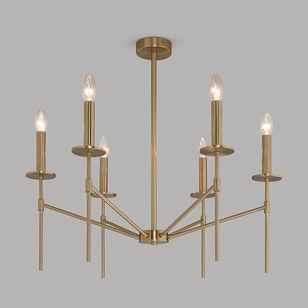 Подвесная люстра Eurosvet Anders 60142/6 латунь Фото № 