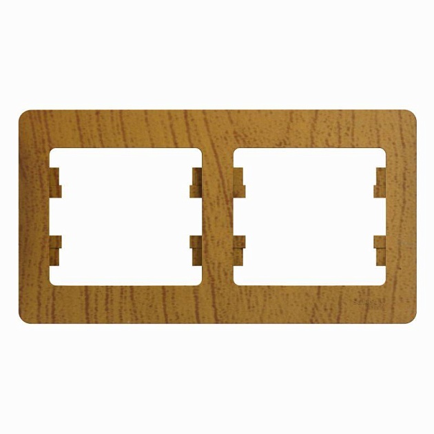 Рамка 2-постовая Schneider Electric Glossa дуб GSL000502 Фото № 