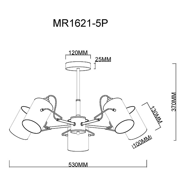 Потолочная люстра MyFar Sara MR1621-5P Фото № 2